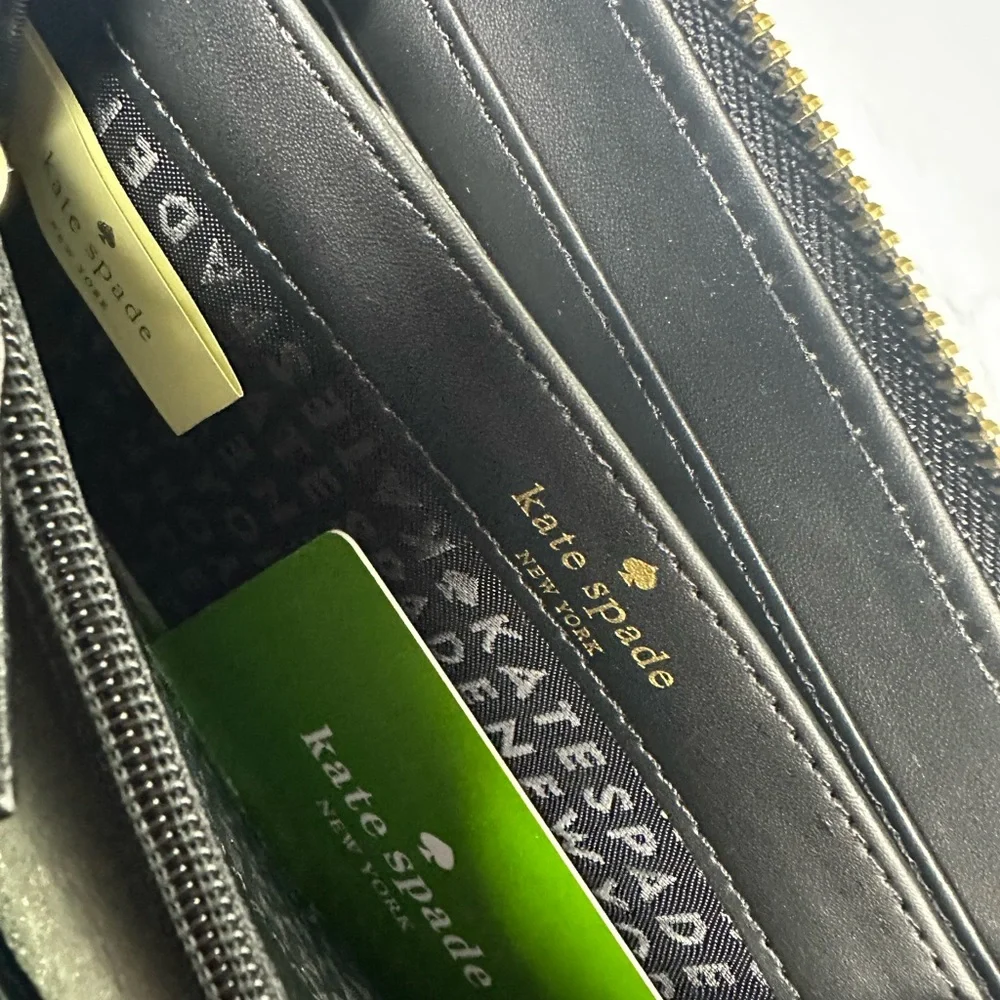 Kate Spade Black and White‎ Wallet with Striking Stripes